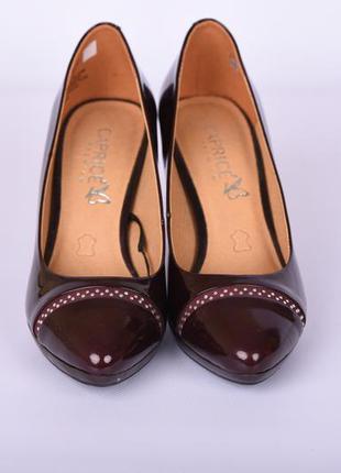 Туфли женские лаковые бордовые caprice  9-22412-29_10135