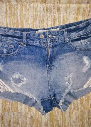 Шорты джинсовые zara trafaluc