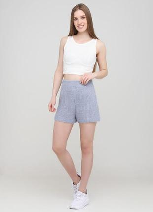 Шорты nasty gal однотонные серые кэжуал нейлон, сток