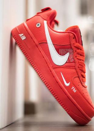 Nike air force 1 mid червоний2 фото