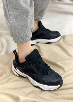 Nike m2k tekno black кроссовки найк м2к техно черные5 фото