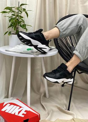 Nike m2k tekno black кроссовки найк м2к техно черные6 фото