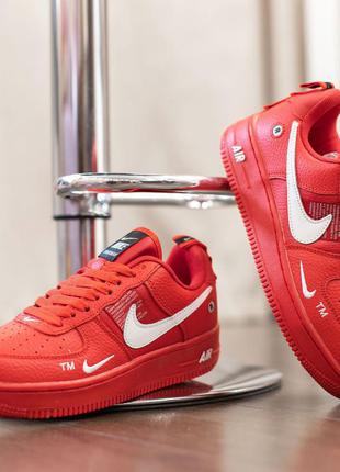 Nike air force 1 mid червоний9 фото