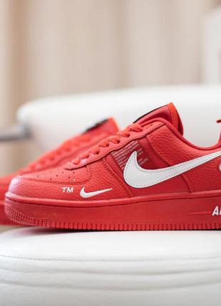 Nike air force 1 mid червоний5 фото