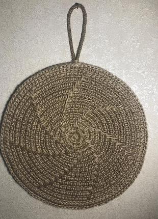 3в1-еко сервірувальна серветка під тарілку - підставка під гаряче - настінне панно, ручна робота