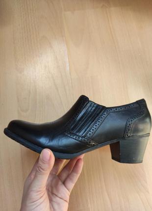Стильные удобнейшие кожа туфли на устойчивом каблуке 37 medicus серии комфорт g3 фото