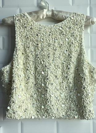Lace&beads топ вышитый