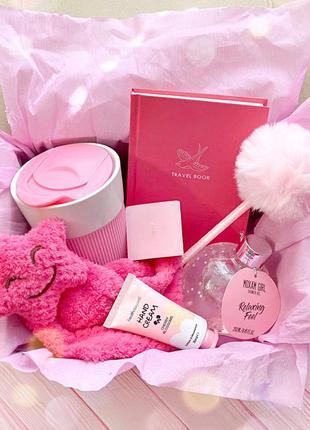 Подарочный розовый набор бокс для девушки1 фото