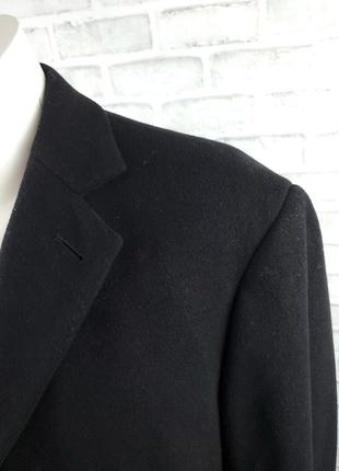 Чоловіче чорне пальто jean carriere (вовна + кашемір)3 фото