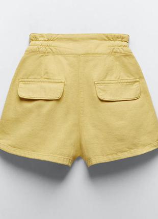 Zara зара оригинал шорты шорты классические желтые желтого m шортики7 фото