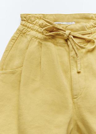 Zara зара оригинал шорты шорты классические желтые желтого m шортики8 фото
