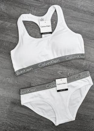 Женский комплект двойка топ + слипы calvin klein 2 in 1