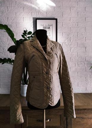 Курточка ветровка,стеганка geox бренд, бежевый, синтепон,р.s,xs,m,36,38