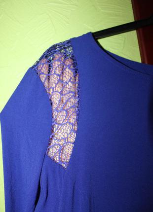 Красивое синее платье, вискоза, наш 40-42 размер xs, s, от h&amp;m5 фото