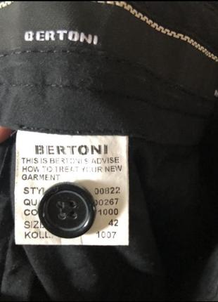 Чоловічі брюки чорний класика bertoni4 фото