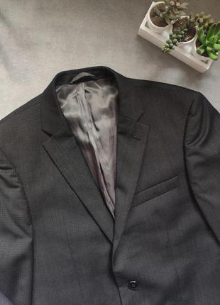 Стильный графитовый качественный шерстяной приталенный пиджак жакет dkny5 фото