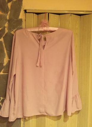 Красивая пудровая блузка батал от бренда angelina kirsch германия3 фото