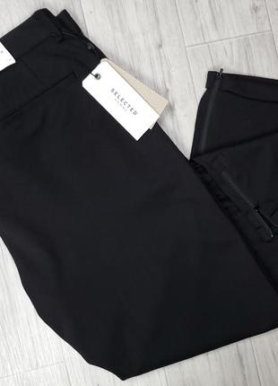 Мужские черные брюки с замками внизу selected