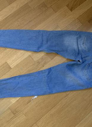 Эксклюзивные синие джинсы итальянские вышивка джинсики штаны4 фото