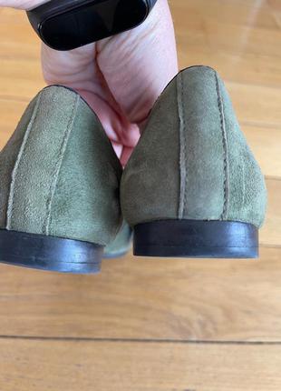Sigerson morrison темно-зеленые замшевые лоферы туфли с цепью 37 размер5 фото
