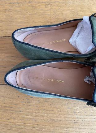 Sigerson morrison темно-зеленые замшевые лоферы туфли с цепью 37 размер6 фото