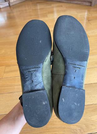 Sigerson morrison темно-зеленые замшевые лоферы туфли с цепью 37 размер7 фото