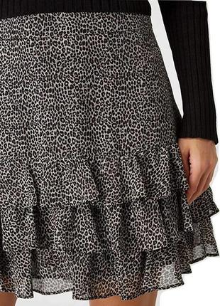 Обворожительная шифоновая юбка мини с рюшами воланами от michael kors как новая