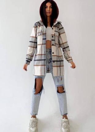 Кашемировая рубашка с капюшоном