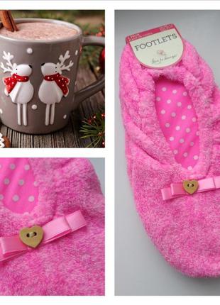 ☕️🎄 милі теплі тапочки/слиперы р-р 36-38 maison dor love slipper red ☕️🎄