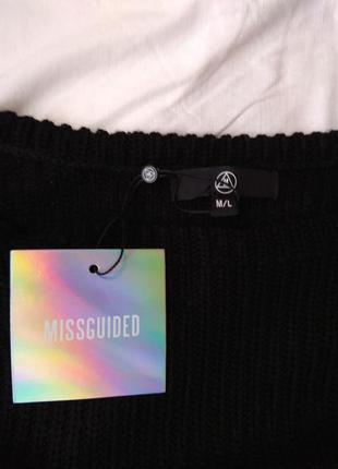 Свитер на плечи черный missguided6 фото