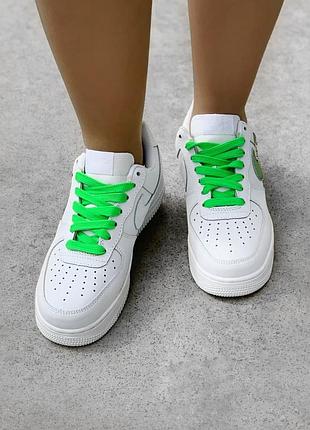 Nike air force simpsons custom женские кастомные белые эксклюзивные кроссовки неон клоун красти симпсоны жіночі білі кастомні кросівки2 фото