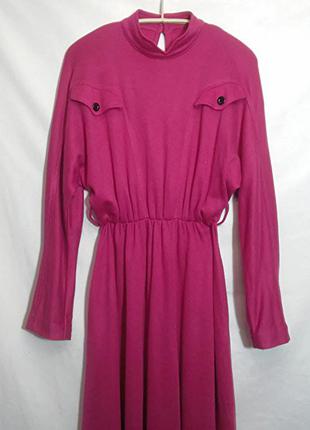 Платье розовое акрил ангора винтаж, made in france1 фото