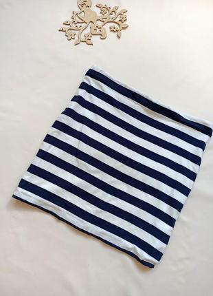 Трикотажная мини юбочка в морском стиле от h&m. размер s-m. разгружаюсь !3 фото