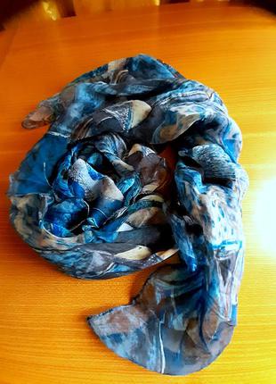 Великий об'ємний шифоновий шарф, з шикарною забарвленням. італія.3 фото