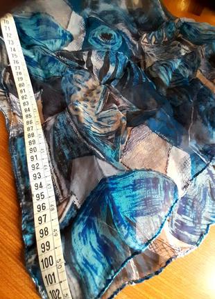 Великий об'ємний шифоновий шарф, з шикарною забарвленням. італія.6 фото