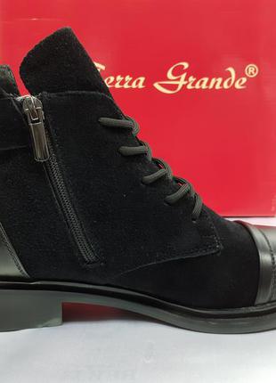Скидка!демисезонные классические замшевые ботинки на молнии terra grande 36-40р.6 фото