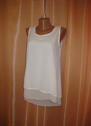 Блузка туника белая, zhou zhou, xl, км1009