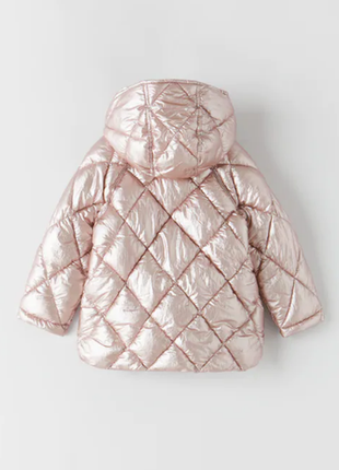 Блестящий пуховик  zara 3
