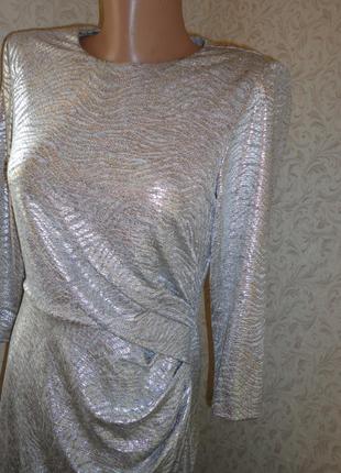 Вечірня сукня сріблясте плаття vince camuto р. 84 фото