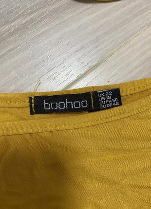 Новое базовое жёлтое расклешенное  платье туника батал  от boohoo4 фото