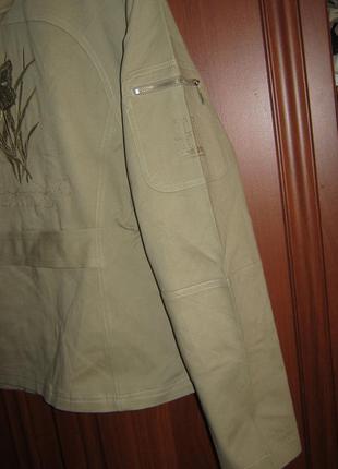 Женская куртка/ветровка с капюшоном, коттон на подкладке, наш р.446 фото