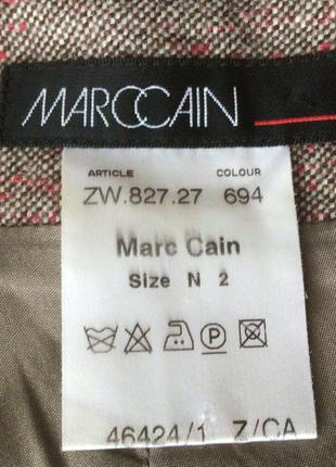 Укороченные шерстяные меланжевые брюки с высокой посадкой бренда marc cain, германия8 фото