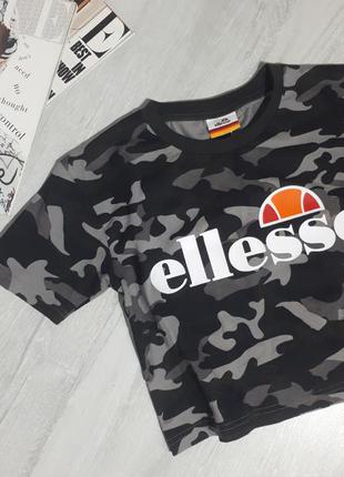 Топ ellesse кроп-топ милитари/футболка. топ ellesse. оригинал ellesse3 фото