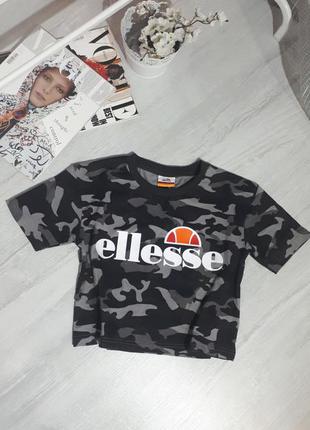 Топ ellesse кроп-топ милитари/футболка. топ ellesse. оригинал ellesse7 фото