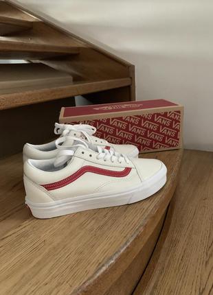 Кожаные кеды vans old skool3 фото