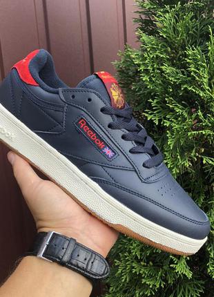 Чоловічі кросівки reebok buty шкіряні темно-сині