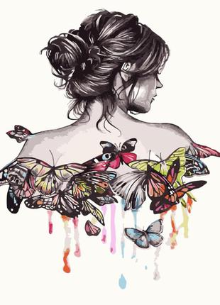 Картина по номерам лавка чудес девушка в бабочках