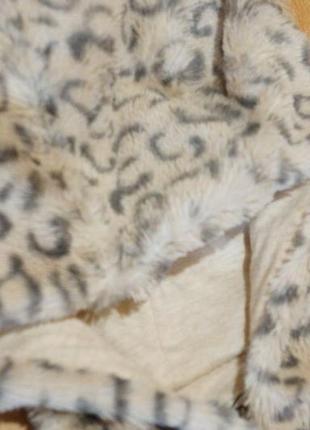 Меховая жилетка 2 года, жилет для девочки 3 года, леопардовый принт6 фото