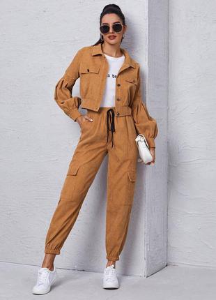 Костюм микровельвет, костюм брюки и пиджак, 3 цвета2 фото