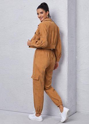 Костюм микровельвет, костюм брюки и пиджак, 3 цвета3 фото